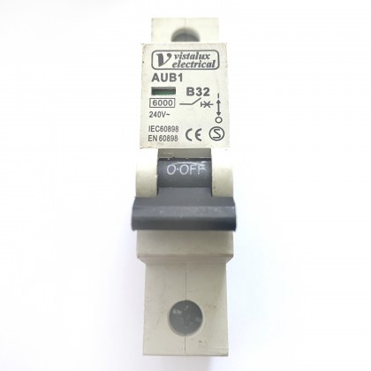 Vistalux Electrical AUB1 B32 32A 32 Amp MCB Circuit Breaker Type B